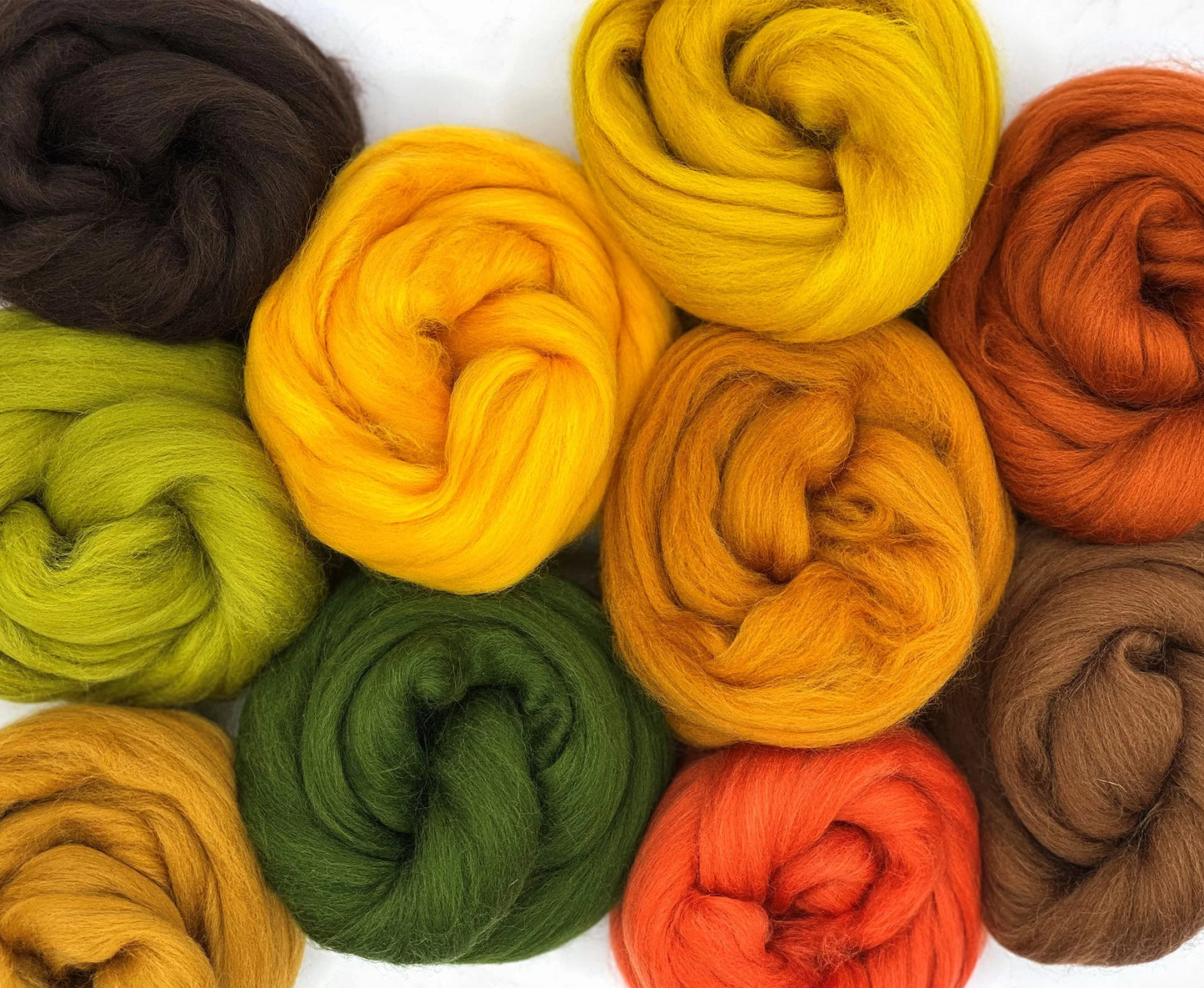 Herfstkleuren Merinowol Set – 10 x 25g (23 micron)