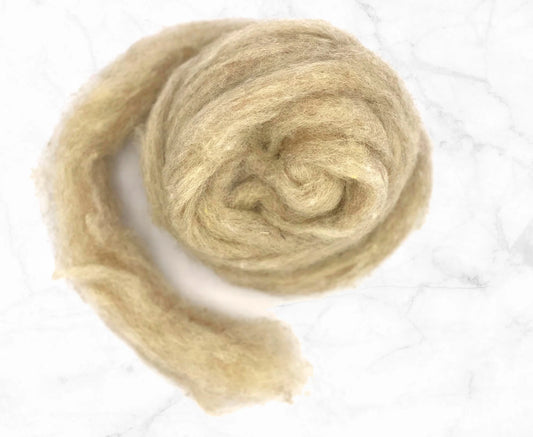 Corriedale gekaarde Licht beige  - 25 gram