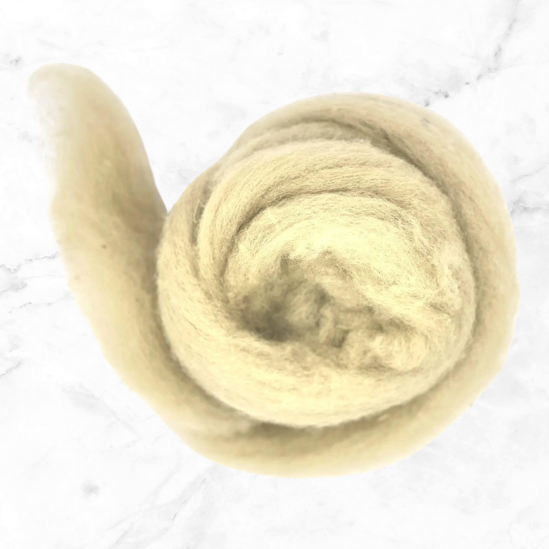 Corriedale gekaarde wol Vacht beige - HONDEN COLLECTIE - 25 gram