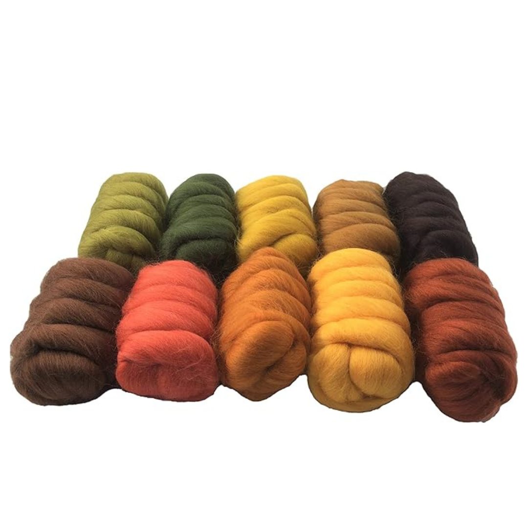 Herfstkleuren Merinowol Set – 10 x 25g (23 micron)