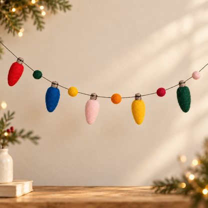 Naaldviltpakket kerstlampjes 
