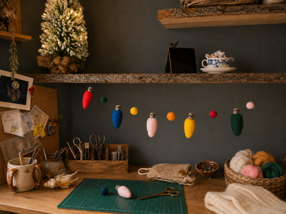 Naaldviltpakket kerstlampjes 