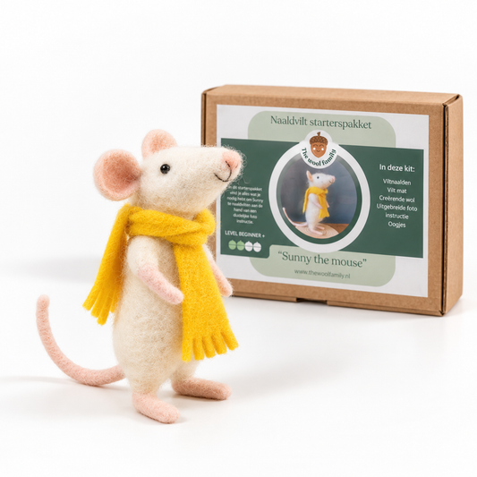 Sunny de muis - naaldvilt starterkit voor beginners - Level beginner