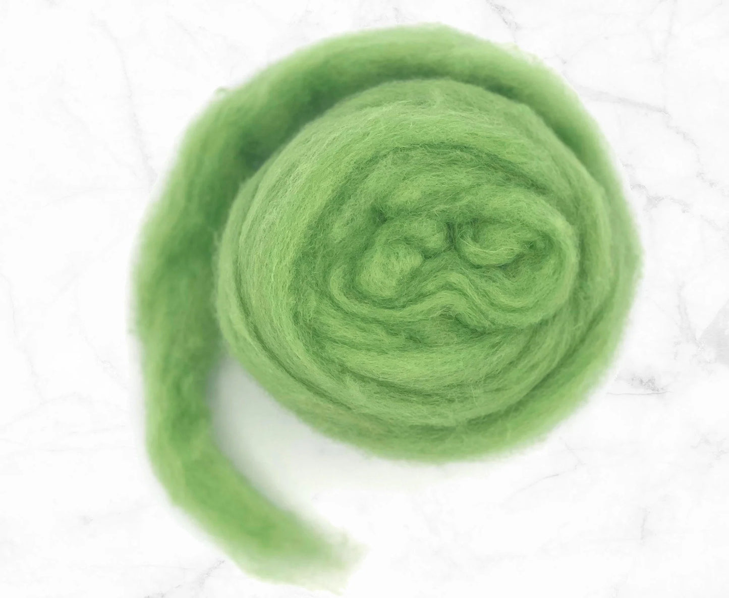 carded wool leaf green