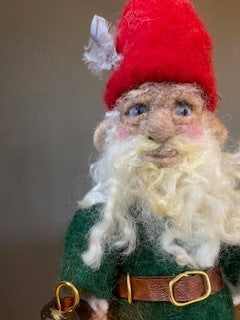 needle felt gnome face