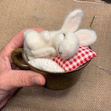 cute bunny needle felting