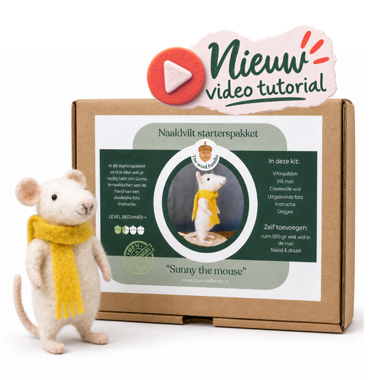Sunny de muis - naaldvilt starterkit voor beginners