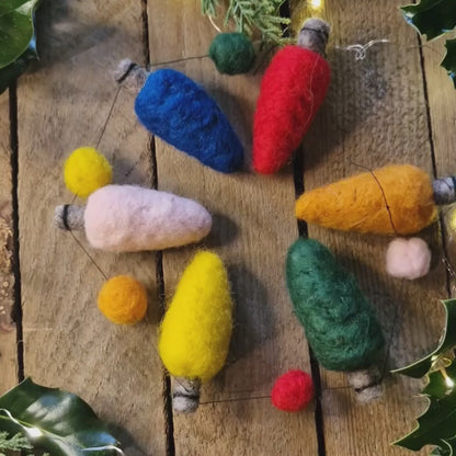 Naaldviltpakket kerstlampjes 