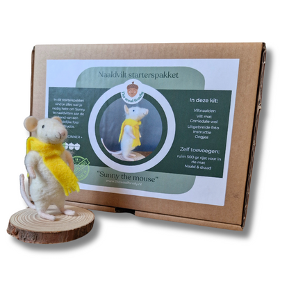Sunny de muis - naaldvilt starterkit voor beginners