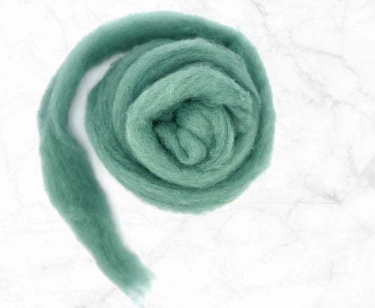 teal colourd wool carded2