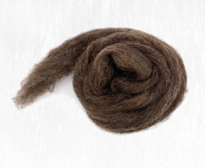 Corriedale carded wool sliver bear