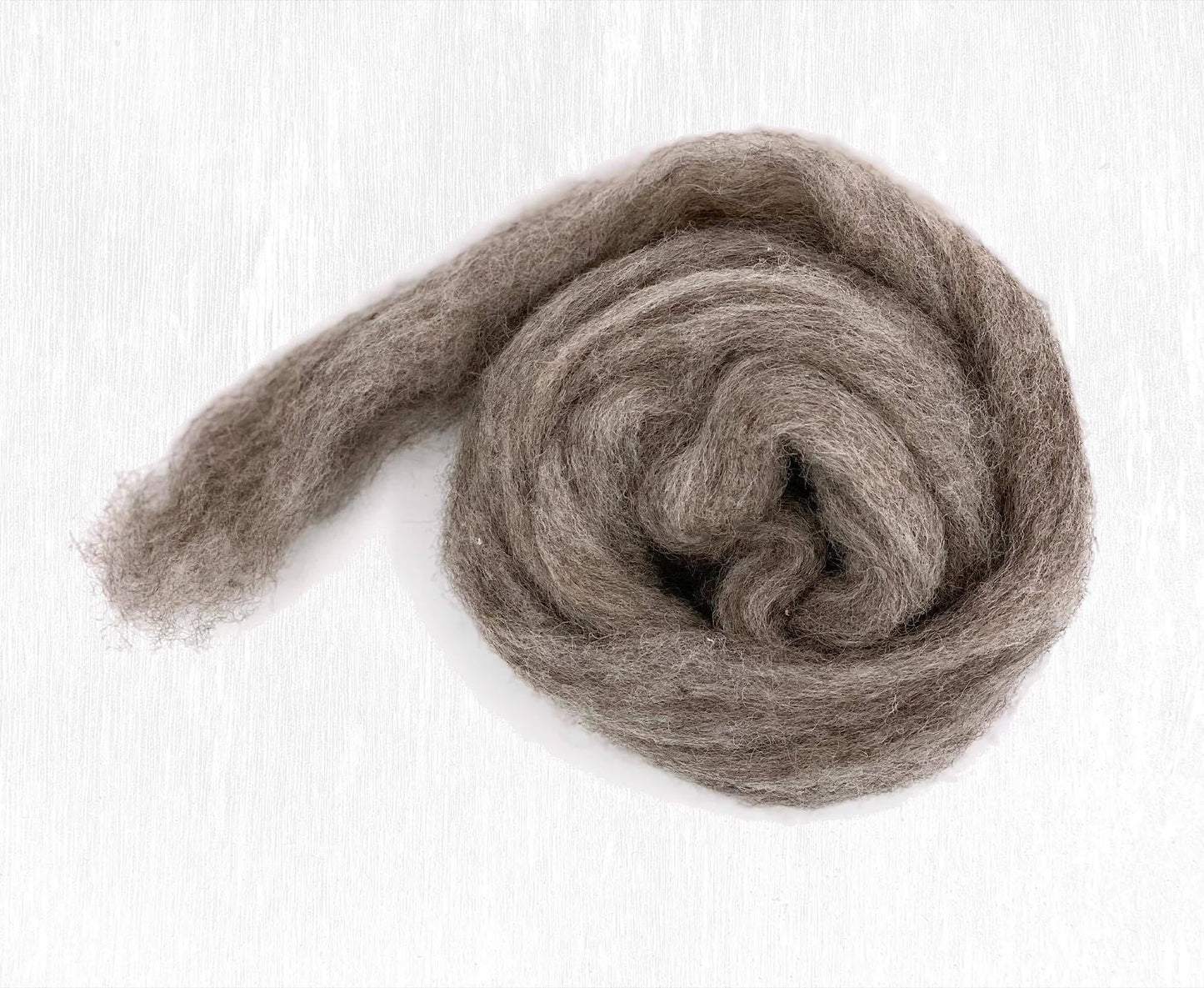 sliver of corriedale wool colour squirrel